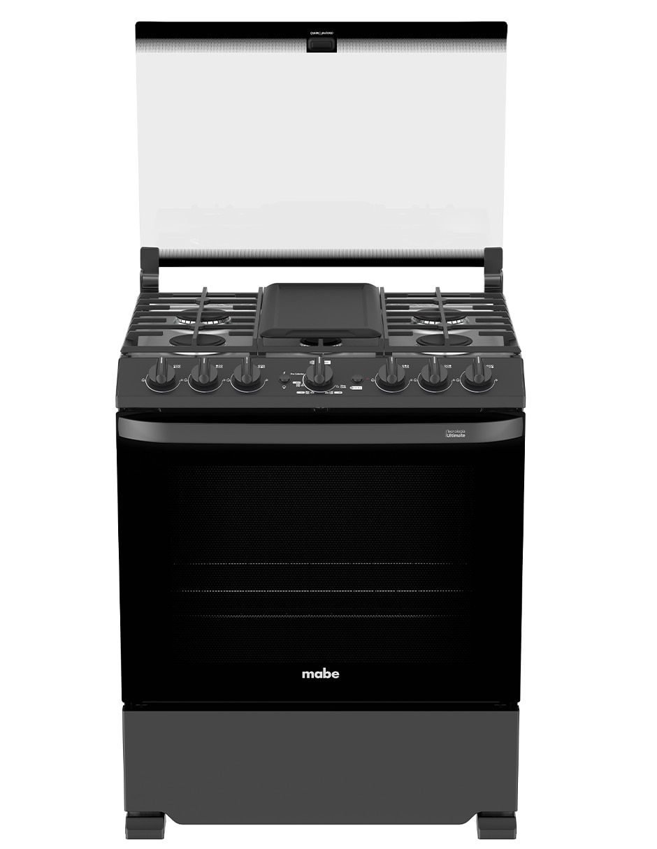 Estufa de piso a gas LP Mabe Air Fry 76 cm EMHA7602JBS0 de 6 quemadores