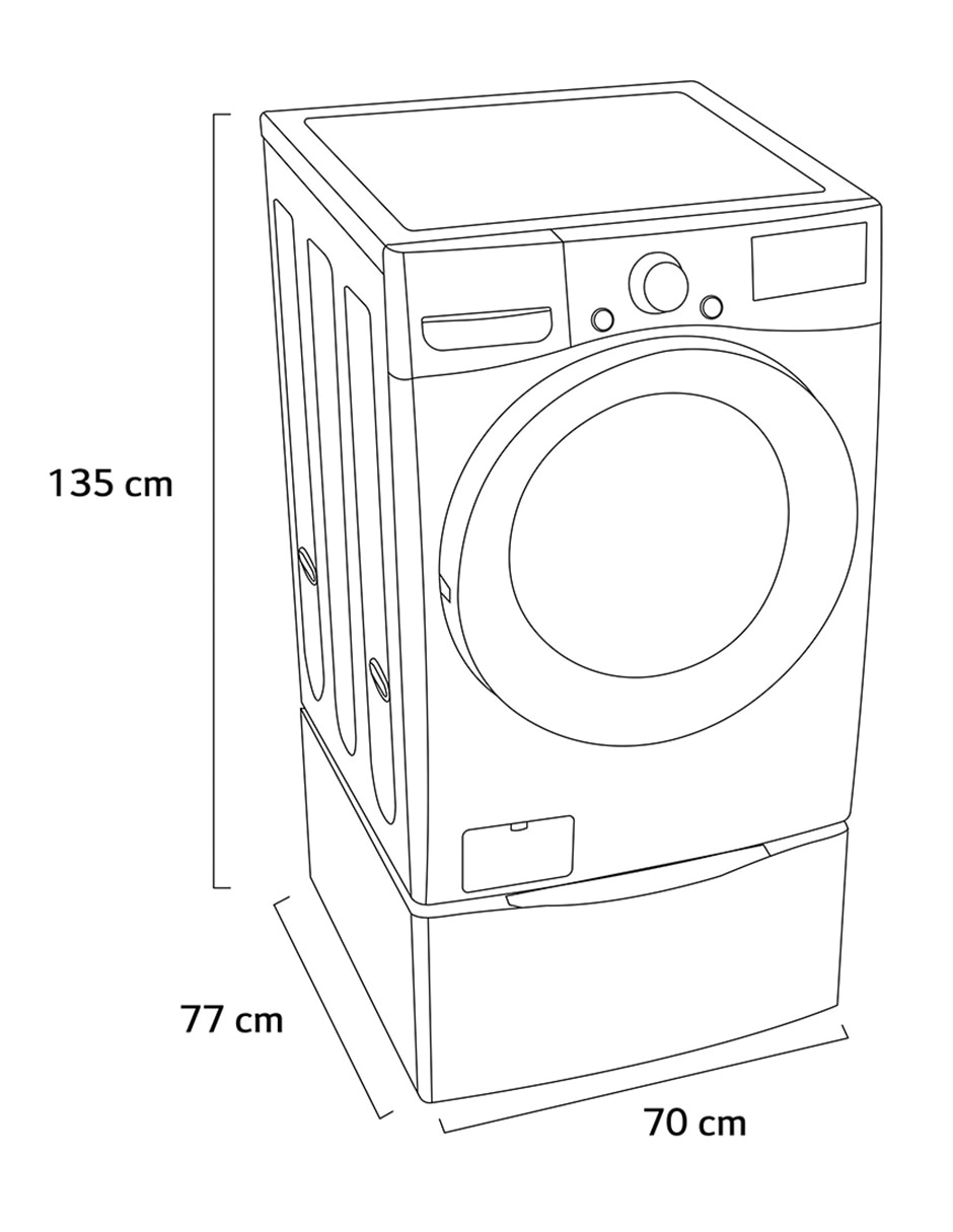 Lavadora LG 22 kg automática carga frontal WM22WV26SR.WDP6W