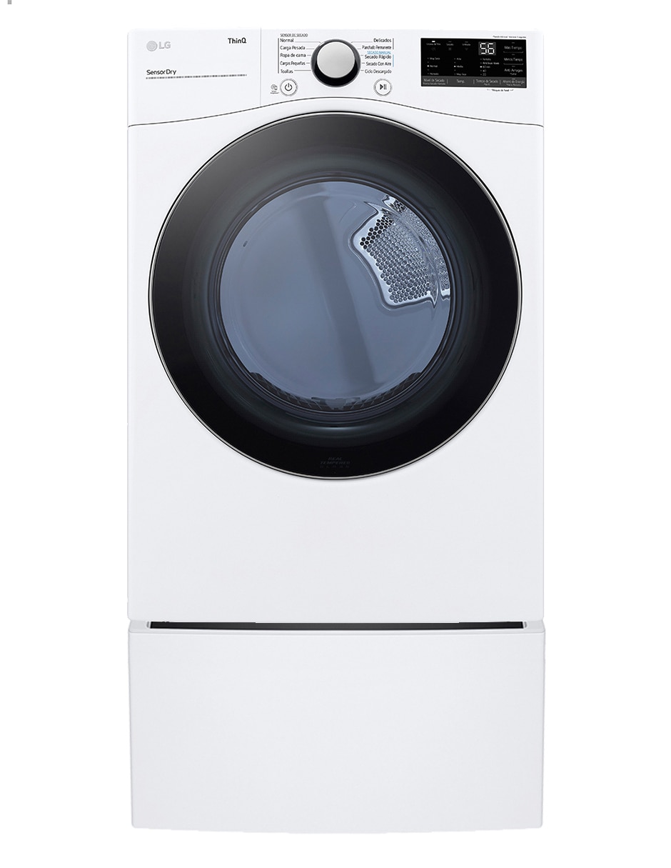 Secadora de gas lg de 22 kg con 13 ciclos df22wv2sr.wdp6w