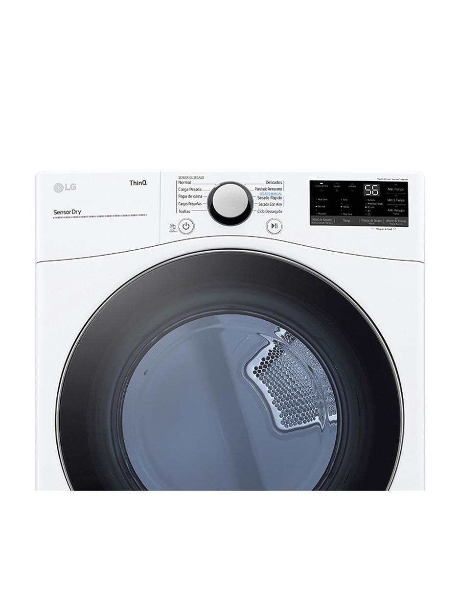 Secadora de gas lg de 22 kg con 13 ciclos df22wv2sr.wdp6w