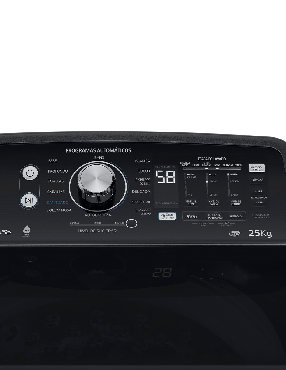 Lavadora Mabe Kit Limpieza 25 KG automática carga superior LMP75201WDAB0LIM