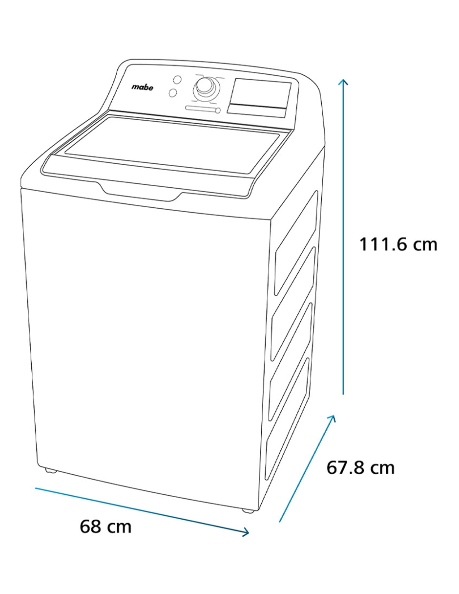Lavadora Mabe Kit Limpieza 25 KG automática carga superior LMP75201WDAB0LIM
