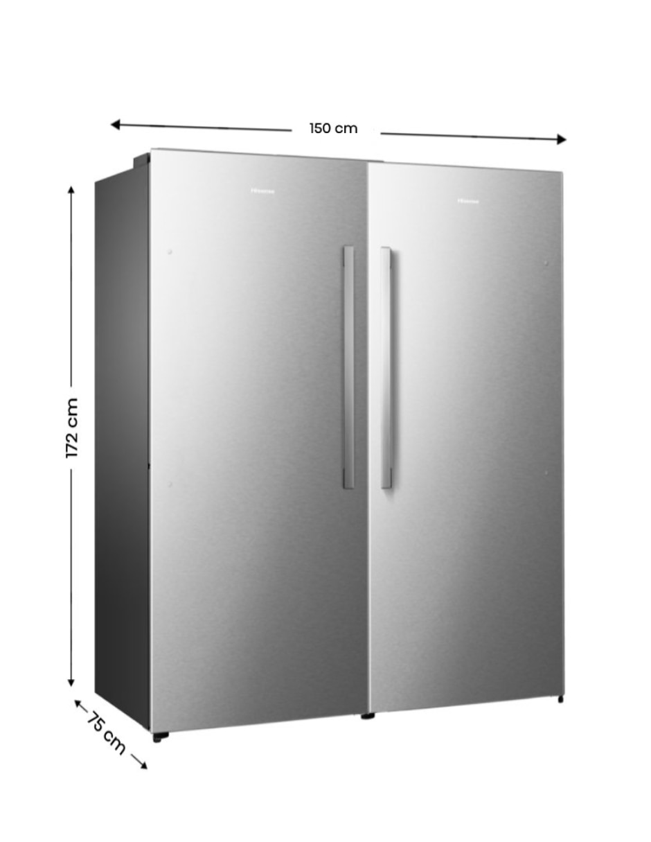 Refrigerador dúplex Hisense 28 pies cúbicos inverter y no frost FV28N6ASX