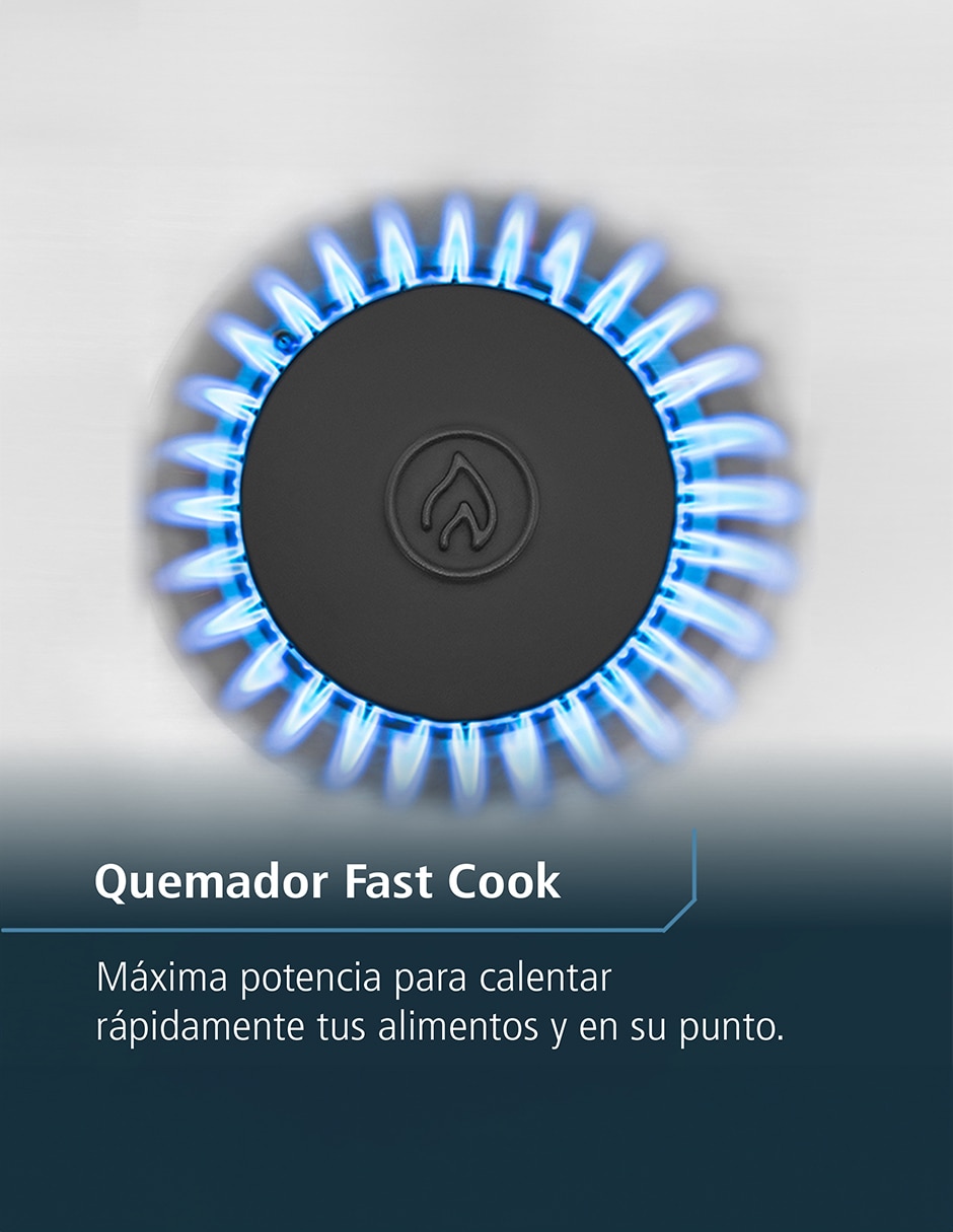 Combo estufa de piso a Gas LP Mabe Tecnología Ultimate Cooking y Cleaning 50.60 cm EM5060X2CMPU50 de 4 quemadores + Campana