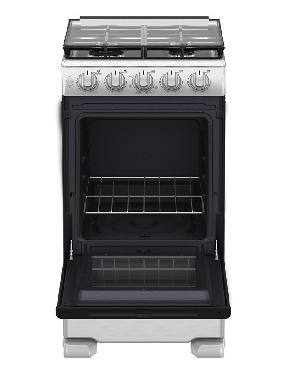 Combo estufa de piso a Gas LP Mabe Tecnología Ultimate Cooking y Cleaning 50.60 cm EM5060X2CMPU50 de 4 quemadores + Campana