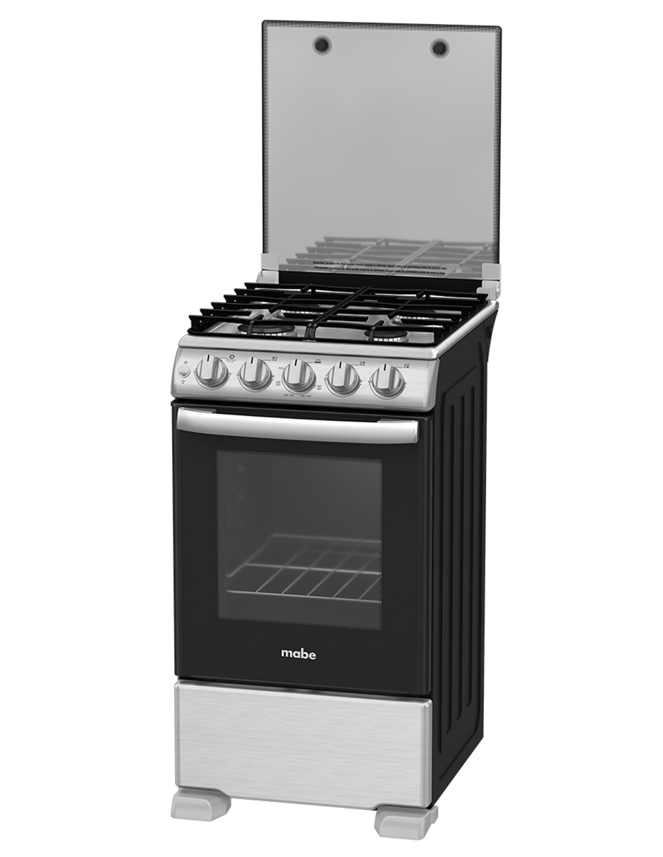 Combo estufa de piso a Gas LP Mabe Tecnología Ultimate Cooking y Cleaning 50.60 cm EM5060X2CMPU50 de 4 quemadores + Campana