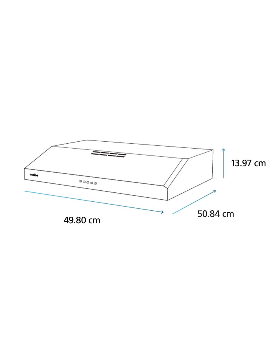 Combo estufa de piso a Gas LP Mabe Tecnología Ultimate Cooking y Cleaning 50.60 cm EM5060X2CMPU50 de 4 quemadores + Campana