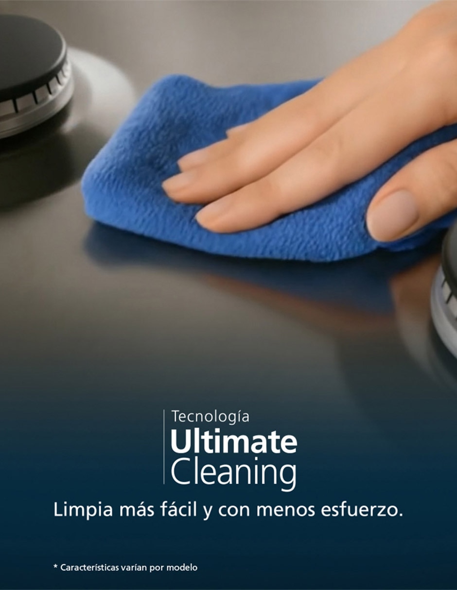 Combo estufa de piso a Gas LP Mabe Tecnología Ultimate Cooking y Cleaning 50.60 cm EM5060X2CMPU50 de 4 quemadores + Campana