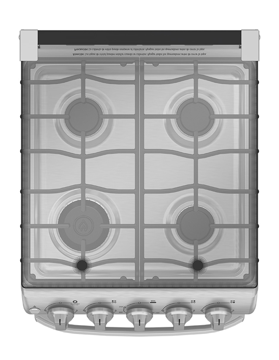 Combo estufa de piso a Gas LP Mabe Tecnología Ultimate Cooking y Cleaning 50.60 cm EM5060X2CMPU50 de 4 quemadores + Campana