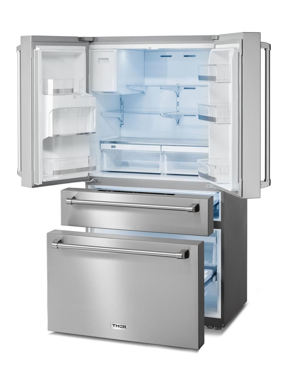 Refrigerador french door Thor Kitchen 21 pies cúbicos Dual Cooling (Doble Evaporador) y fábrica de hielos TRF3601FD