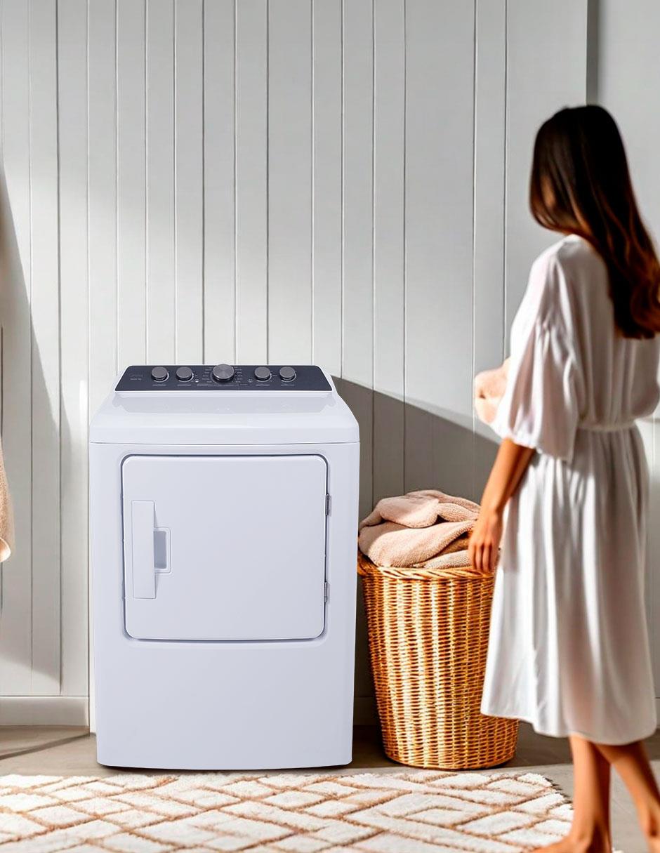 Secadora de gas Midea de 23 kg con 8 ciclos MD500D230/W