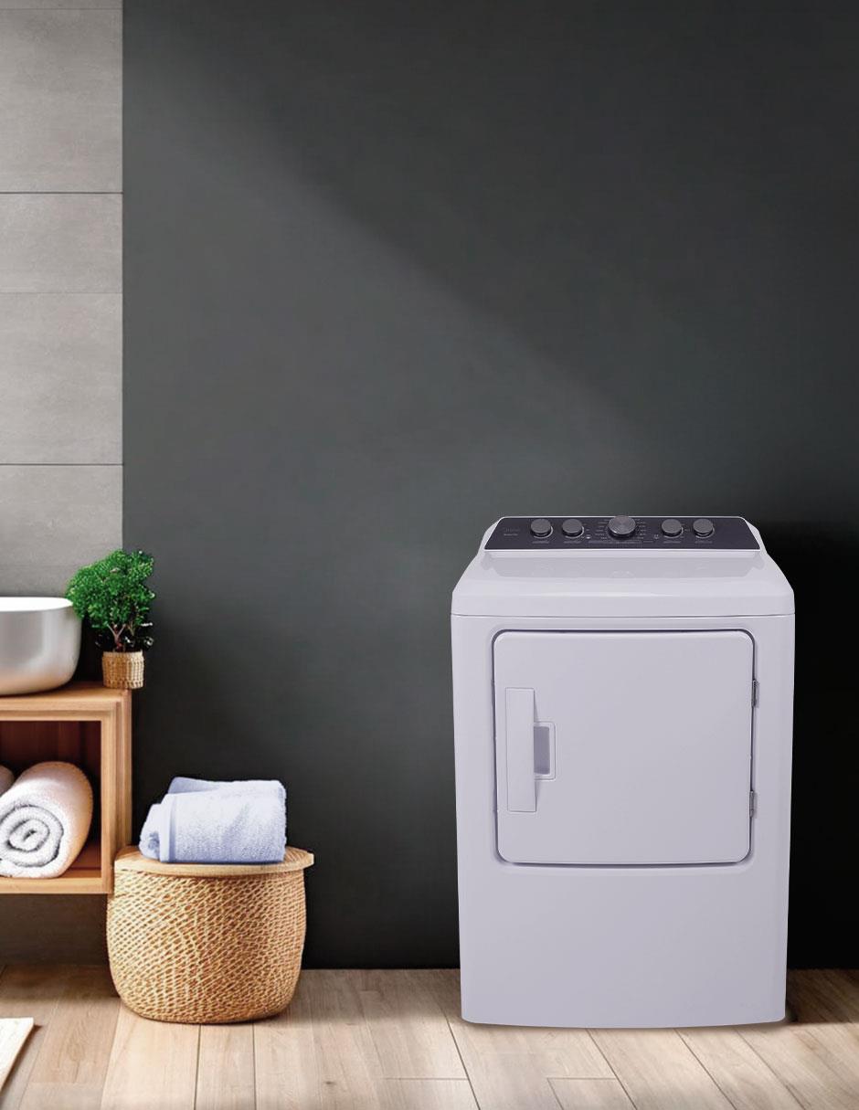 Secadora de gas Midea de 23 kg con 8 ciclos MD500D230/W