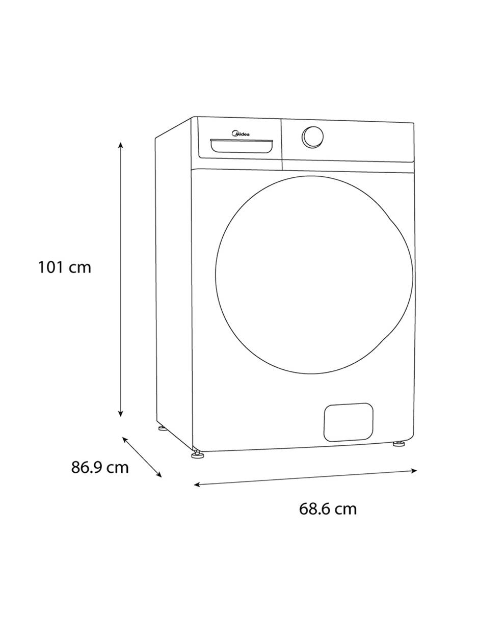 Secadora de electrónico Midea de 22 kg con 14 ciclos MH04D220/S