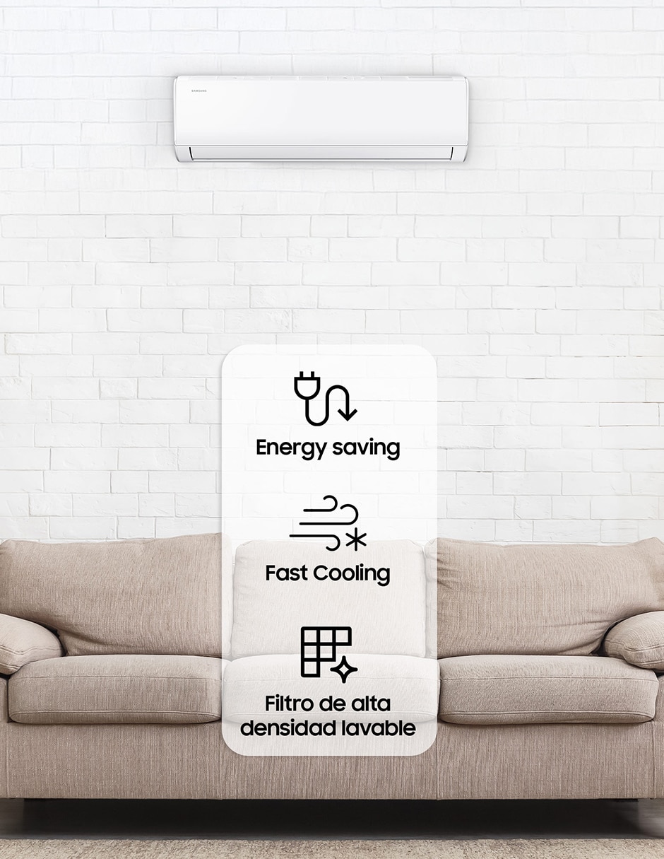 Aire acondicionado mini split inverter Samsung frío 20000 BTU AR40F24D0AMAX