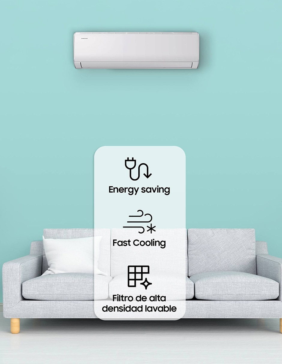 Aire acondicionado mini split inverter Samsung frío 18000 BTU AR40H18D0AMAX 220 V