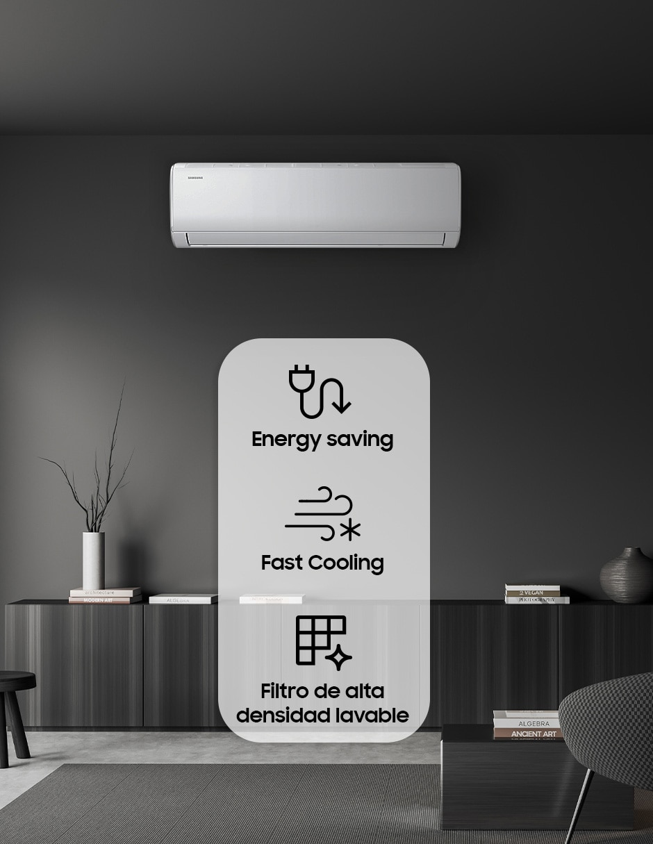Aire acondicionado mini split inverter samsung frío y calor 12000 btu ar40h12c0amax 110 v