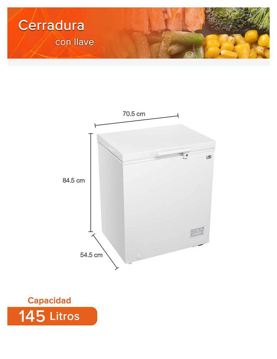 Congelador White Westinghouse WWCCF05145LHWSD_05 horizontal 5 pies cúbicos