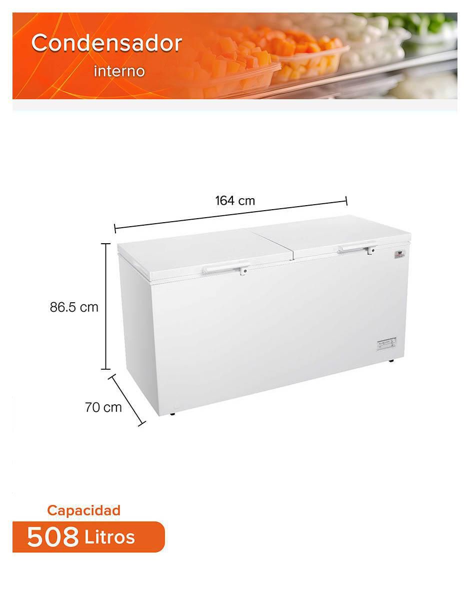 Congelador WWCCF18508LHWDD horizontal 18 pies cúbicos 6