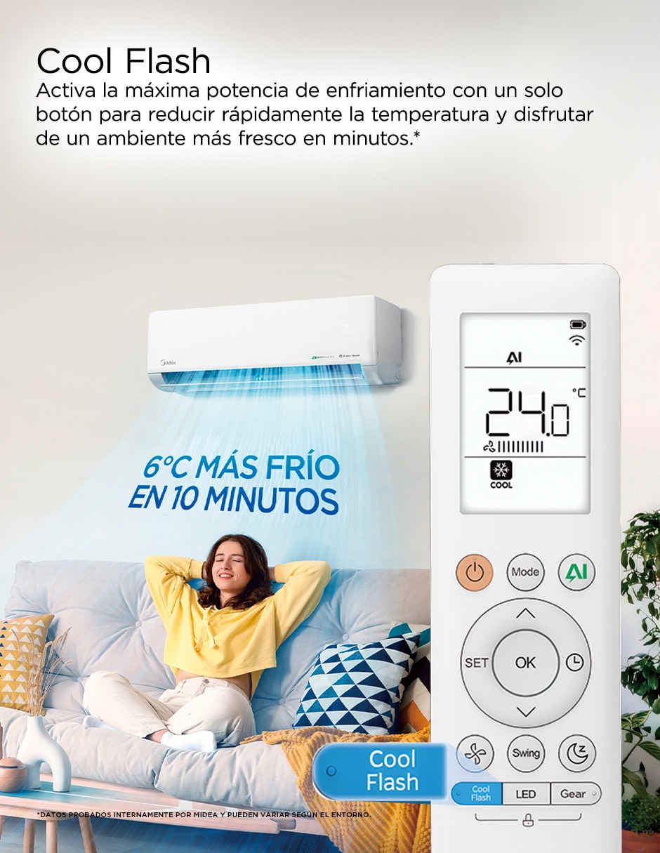 Aire acondicionado mini split inverter frío 12000 btu mas12c1eir 115v 10