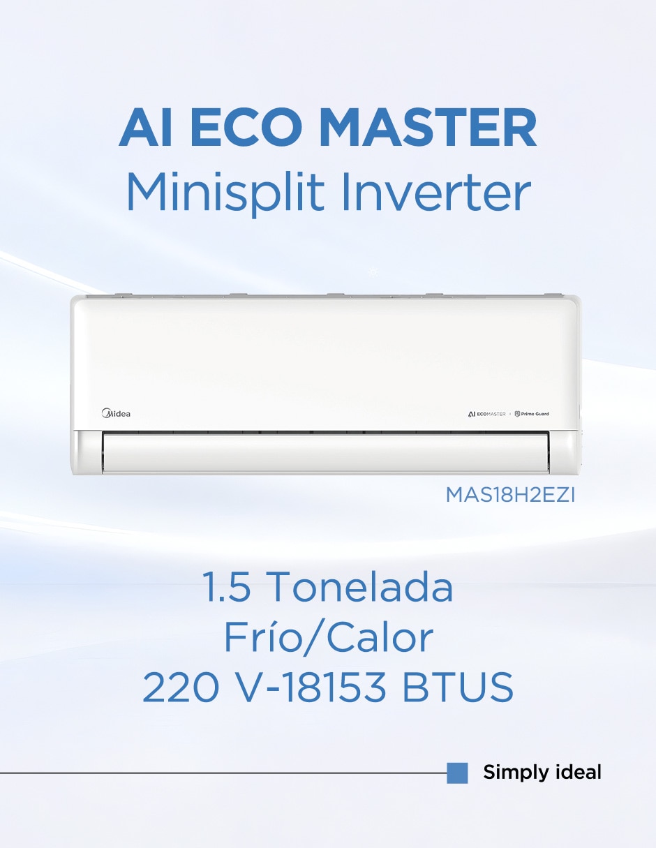 Aire acondicionado mini split inverter frío y calor 18000 btu mas18h2ezi 110-220 v 7