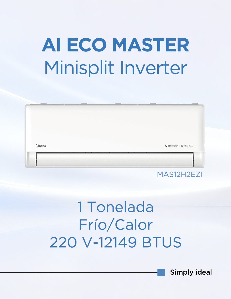 Aire acondicionado mini split inverter frío y calor 12000 btu mas12h2ezi 220v 7