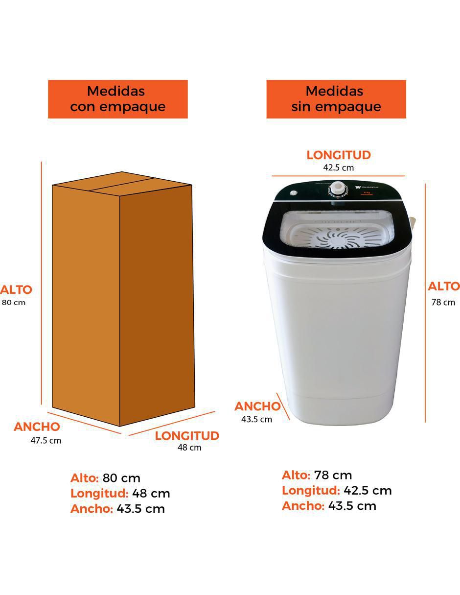 Secadora electrónica White Westinghouse de 8 kg con 1 ciclo WWCSD1003MG