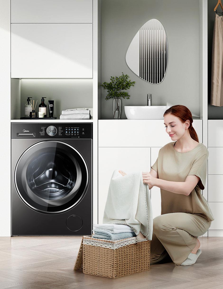 Lavasecadora Midea eléctrico 15 kg 7 kg MF210D150WB/T