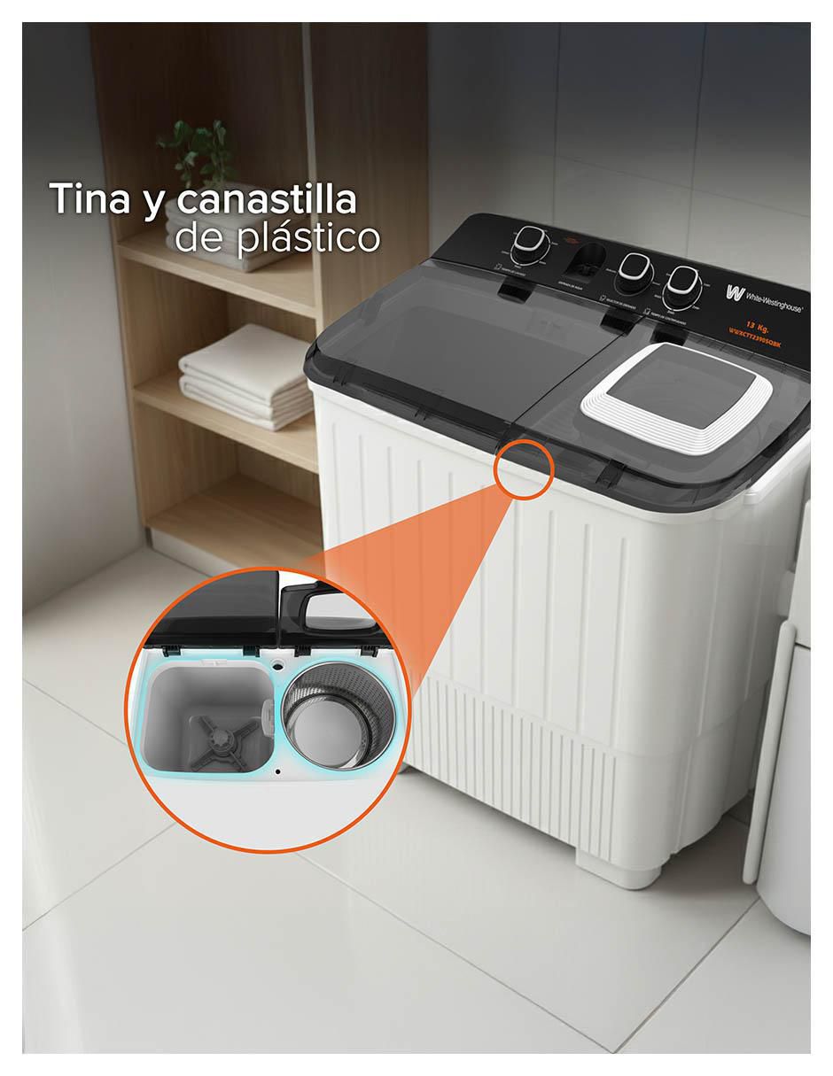 Lavadora doble tina 13 kg semiautomática carga superior WWXCTT23905BK_05 2