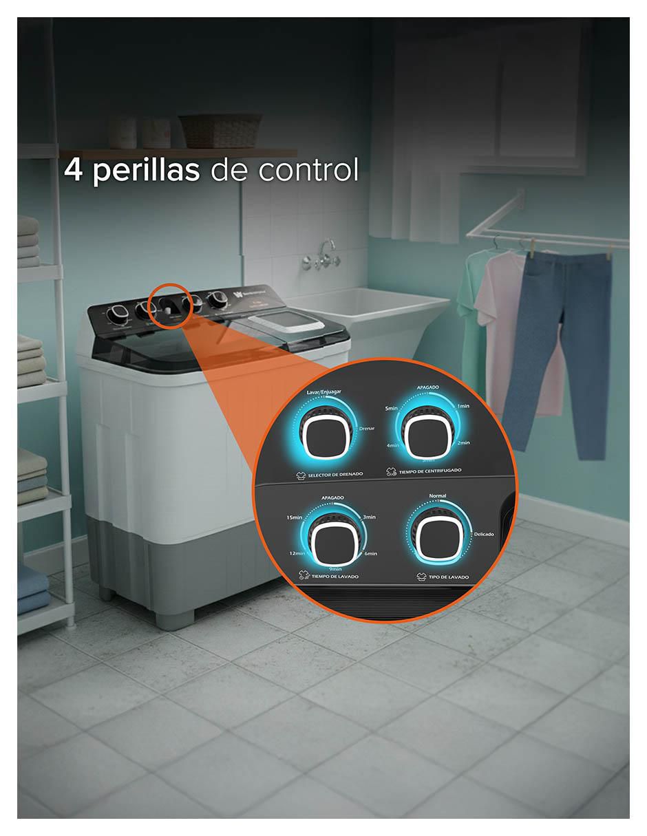 Lavadora doble tina 15 kg semiautomática carga superior WWXCTT251006QBK_05 4