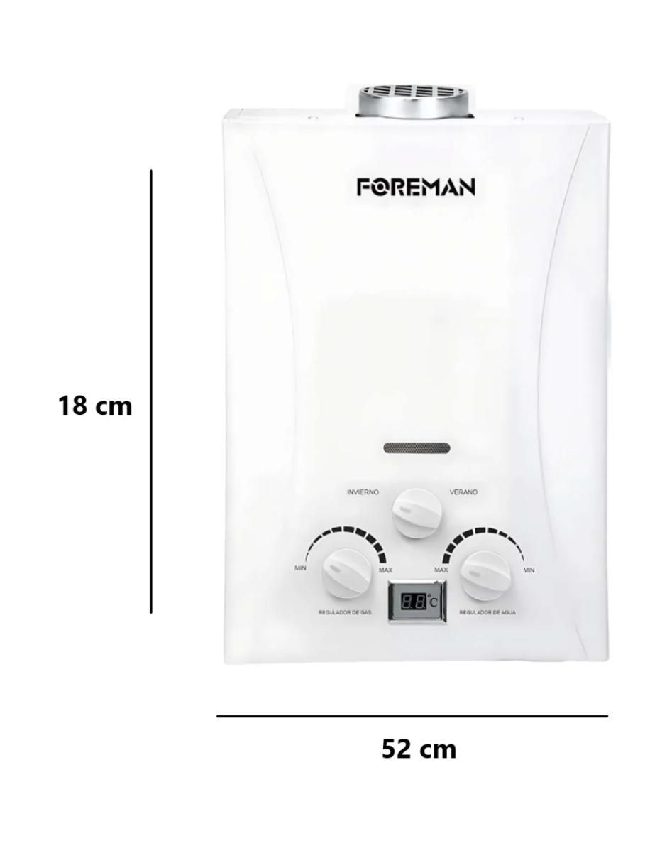 Calentador de paso Foreman FO21026L 6 L Gas LP