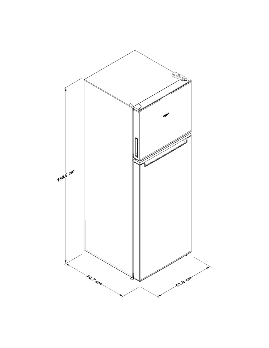 Refrigerador top mount 14 pies cúbicos xpert energy saver WT1430V 2