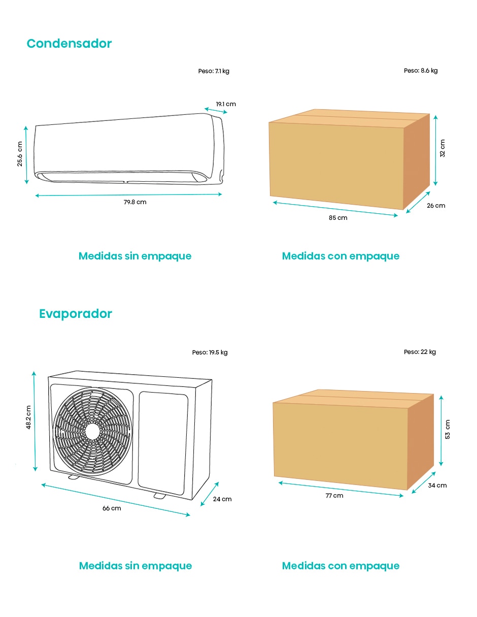 Aire acondicionado mini split frío 11000 BTU ACR122KG 8