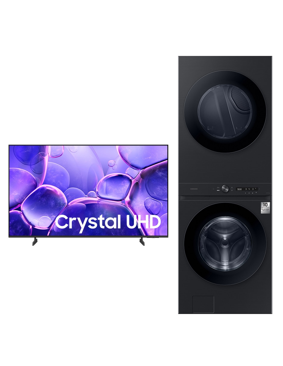 SAMSUNG Combo Centro de lavado Samsung gas natural/LP 22 kg F-WH22DBGVUN50 + Pantalla Smart TV Samsung 50 pulgadas