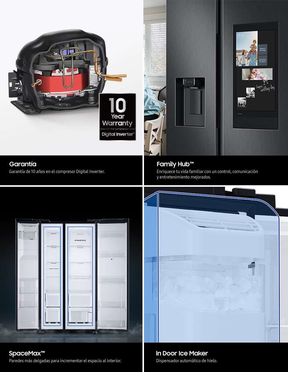 Combo refrigerador dúplex Samsung 27 pies cúbicos fábrica de hielo F-RS27T5BUN5U8 + Pantalla Smart TV 50 pulgadas