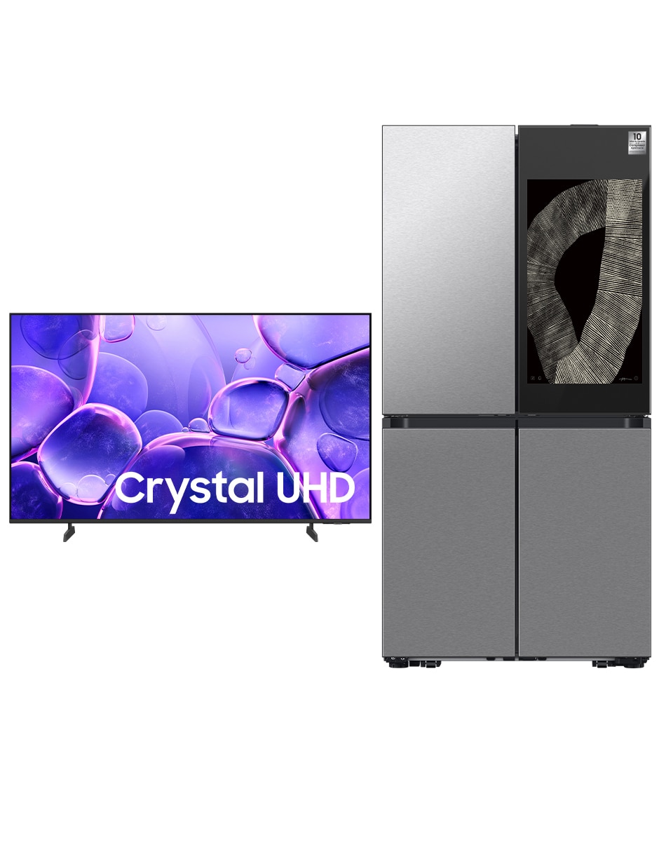 Combo refrigerador french door + Pantalla Smart TV Bespoke 23 pies cúbicos fábrica de hielo F-RF23B9UN50U8 Combo refrigerador french door + Pantalla Smart TV Bespoke 23 pies cúbicos fábrica de hielo F-RF23B9UN50U8