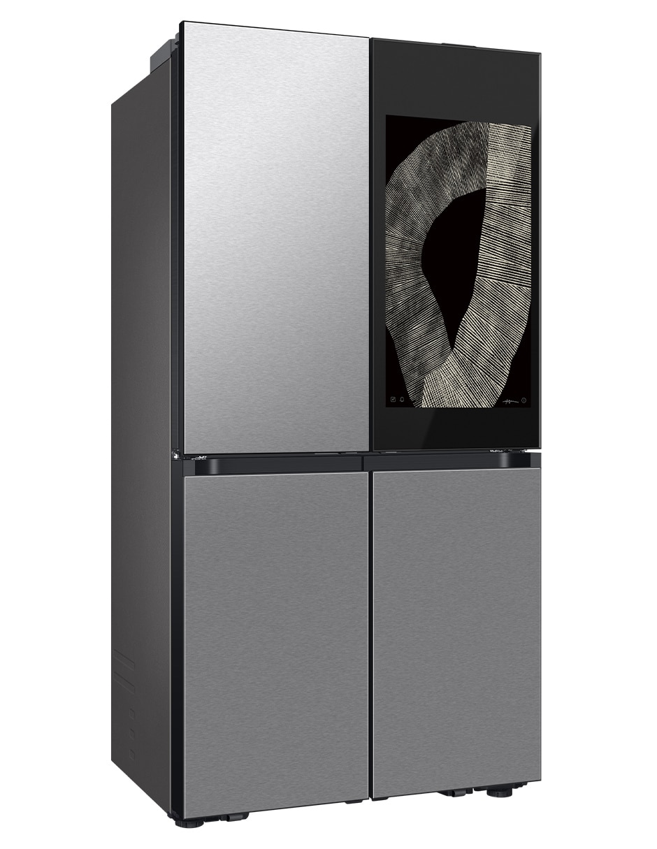 Combo refrigerador french door + Pantalla Smart TV Bespoke 23 pies cúbicos fábrica de hielo F-RF23B9UN50U8 7