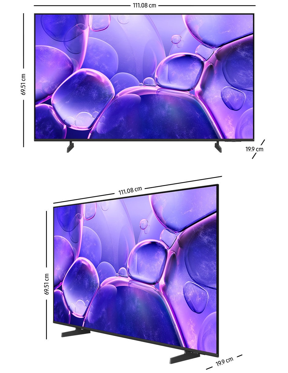 Combo refrigerador french door + Pantalla Smart TV Bespoke 23 pies cúbicos fábrica de hielo F-RF23B9UN50U8 4