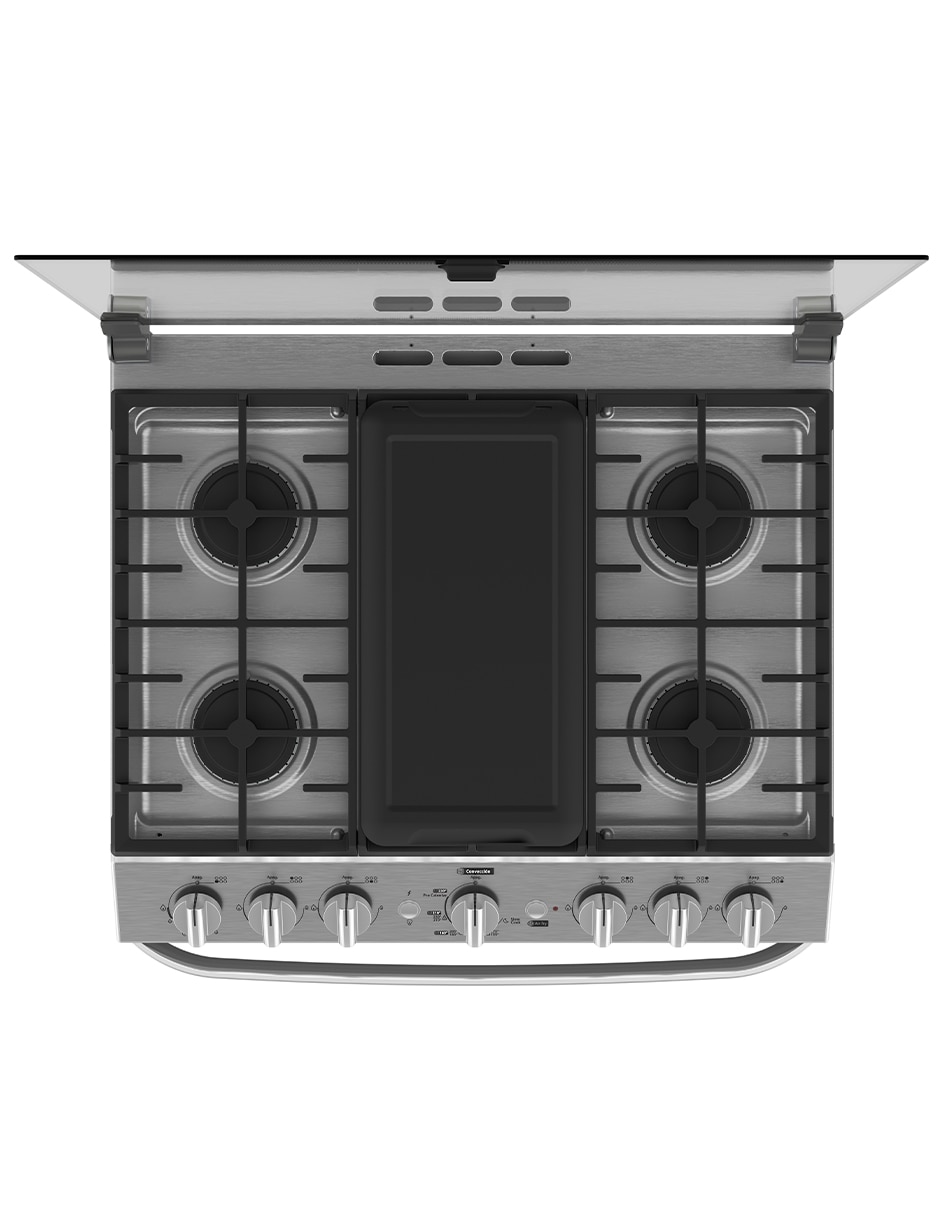 Estufa a mabe air fry 75.80cm emha76jss0cm76ss de quemadores