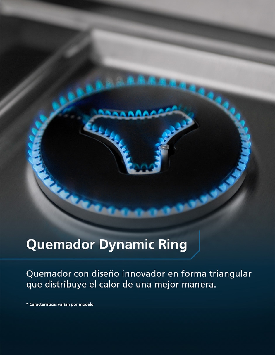 Estufa de piso a gas LP Mabe Air Fry 75.8 cm EMHA7614DATSS0 de 6 quemadores