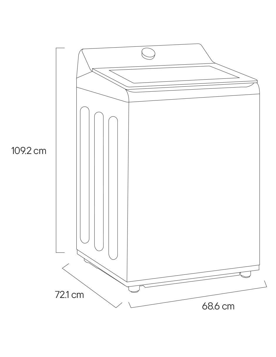 Lavadora LG 23 kg automática carga superior WT23EWTX6