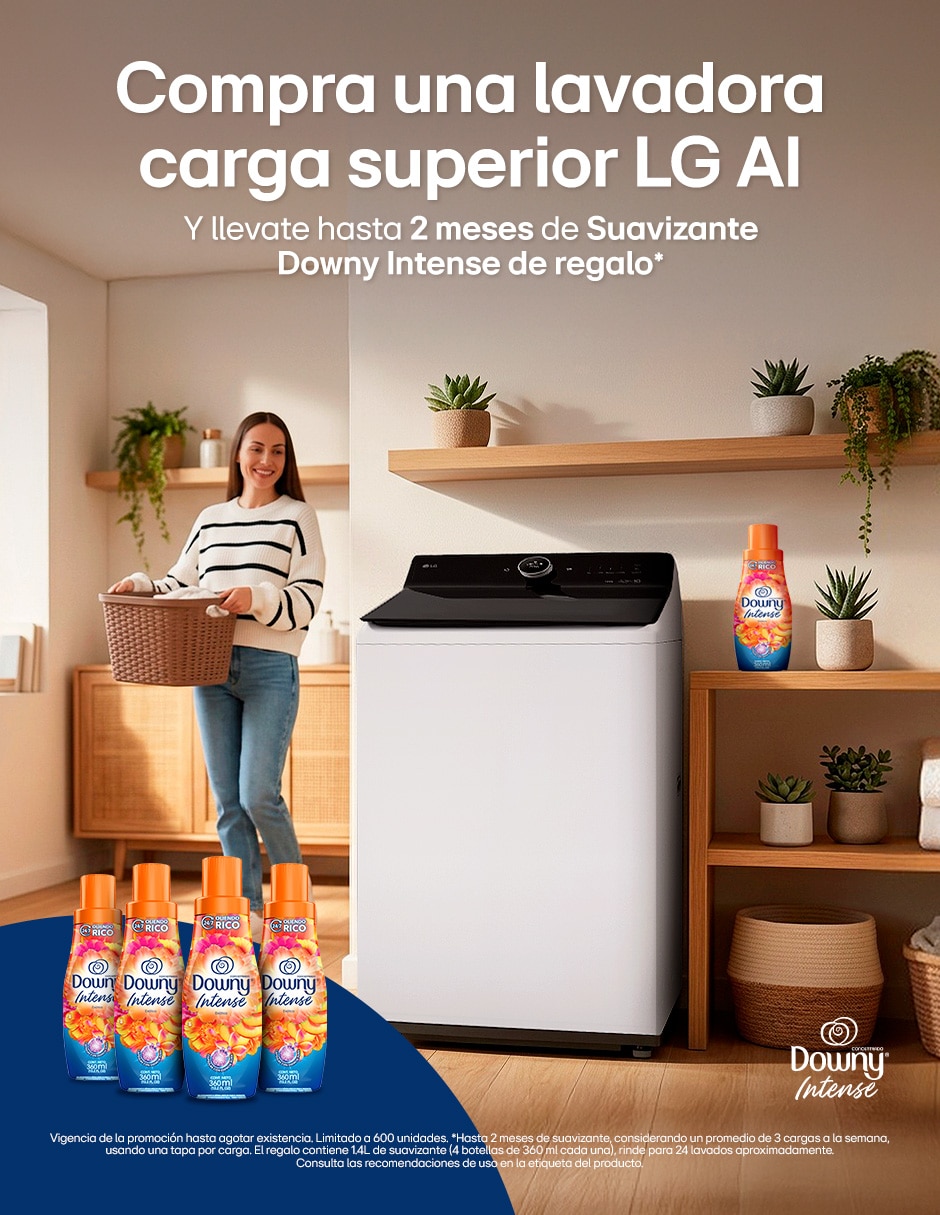 Lavadora LG 23 kg automática carga superior WT23EWTX6