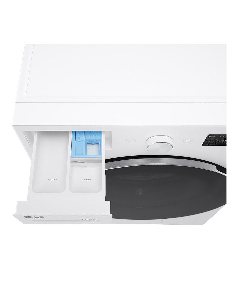 Lavasecadora LG eléctrica 20 kg 10 kg WD20EWNTS6P