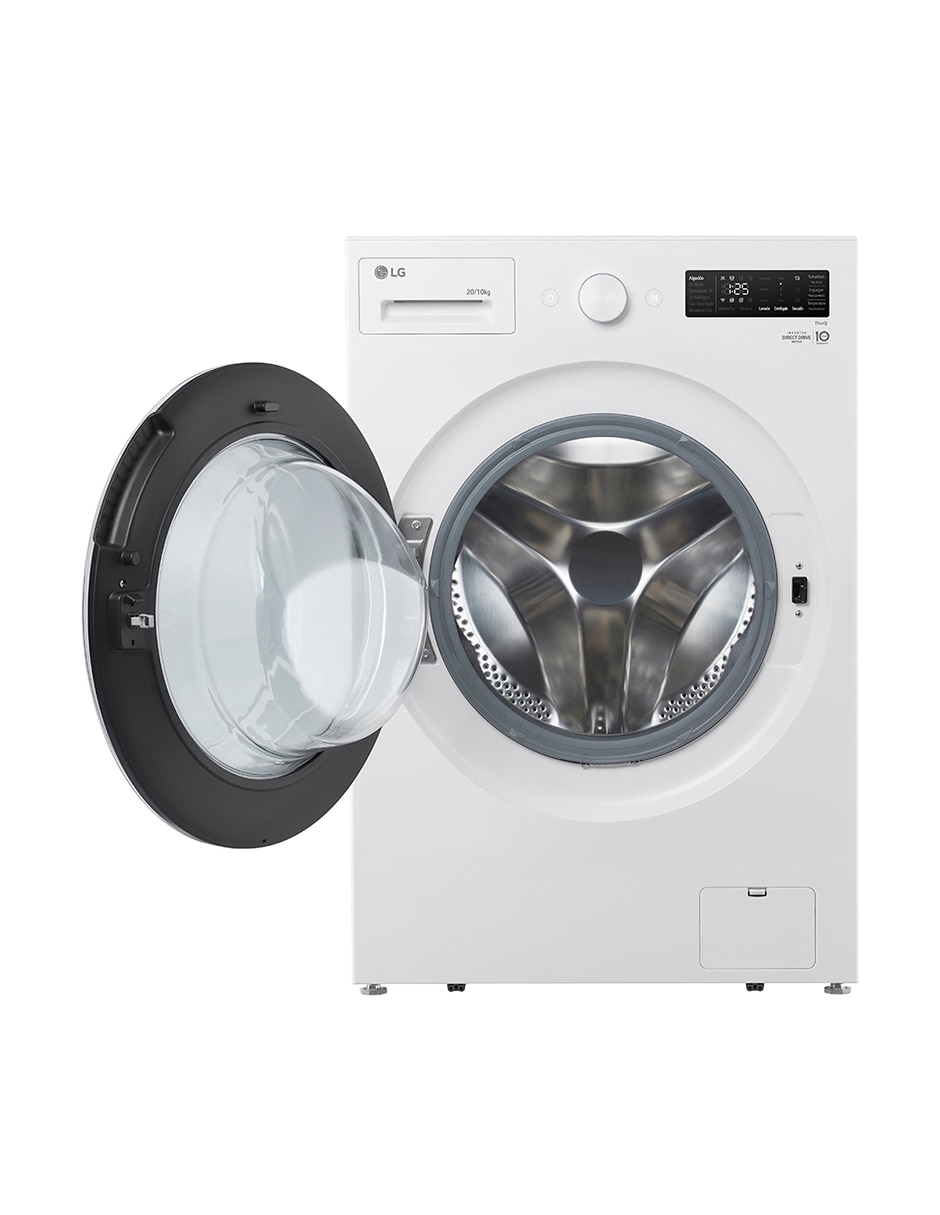 Lavasecadora LG eléctrica 20 kg 10 kg WD20EWNTS6P