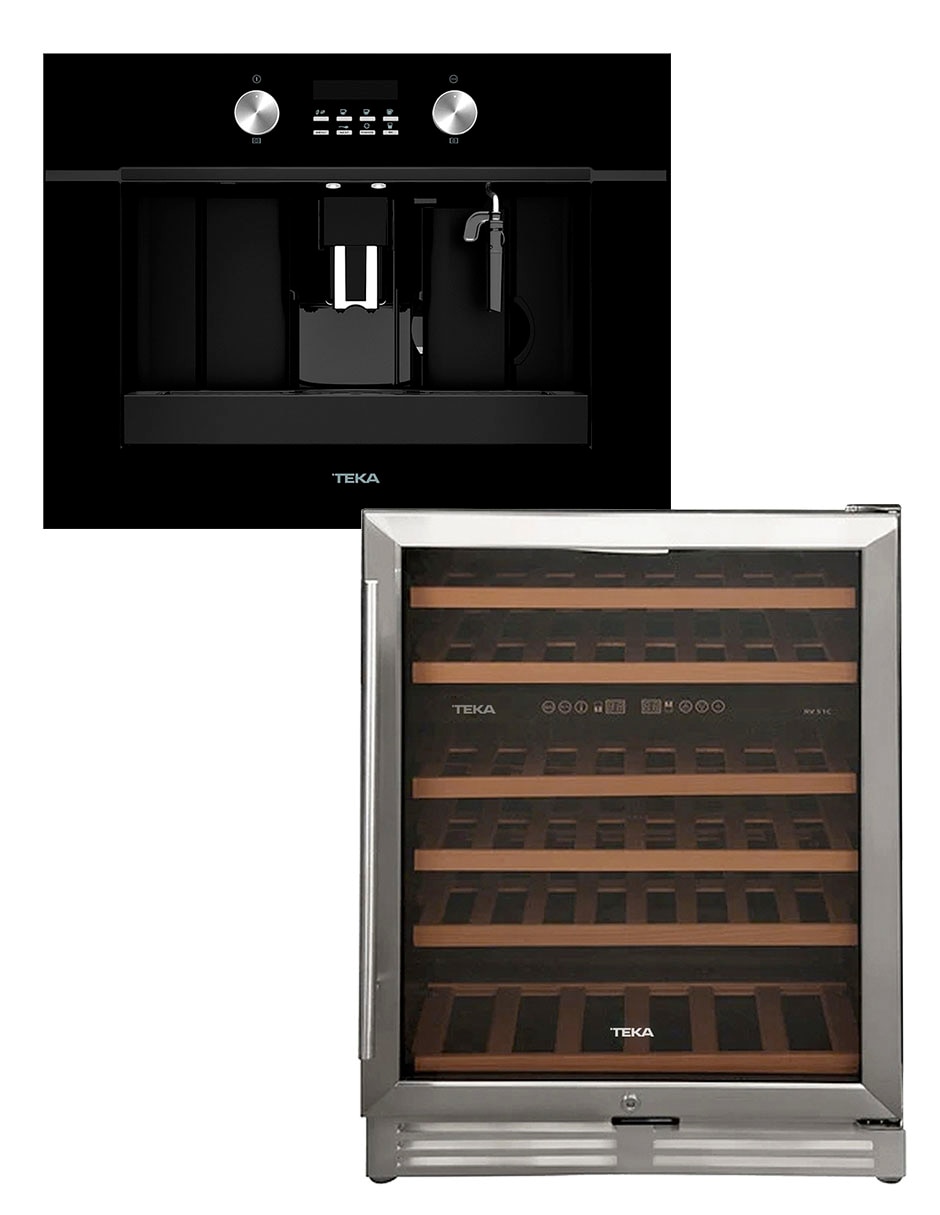 Cava de vinos Teka CLC 855 GM BK RV 51 capacidad 55 botellas