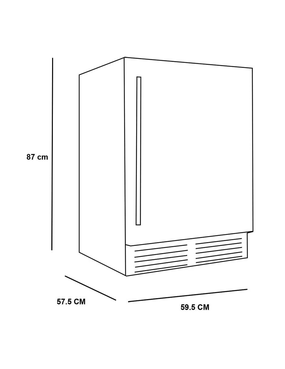 Cava de vinos Teka CLC 855 GM BK RV 51 capacidad 55 botellas