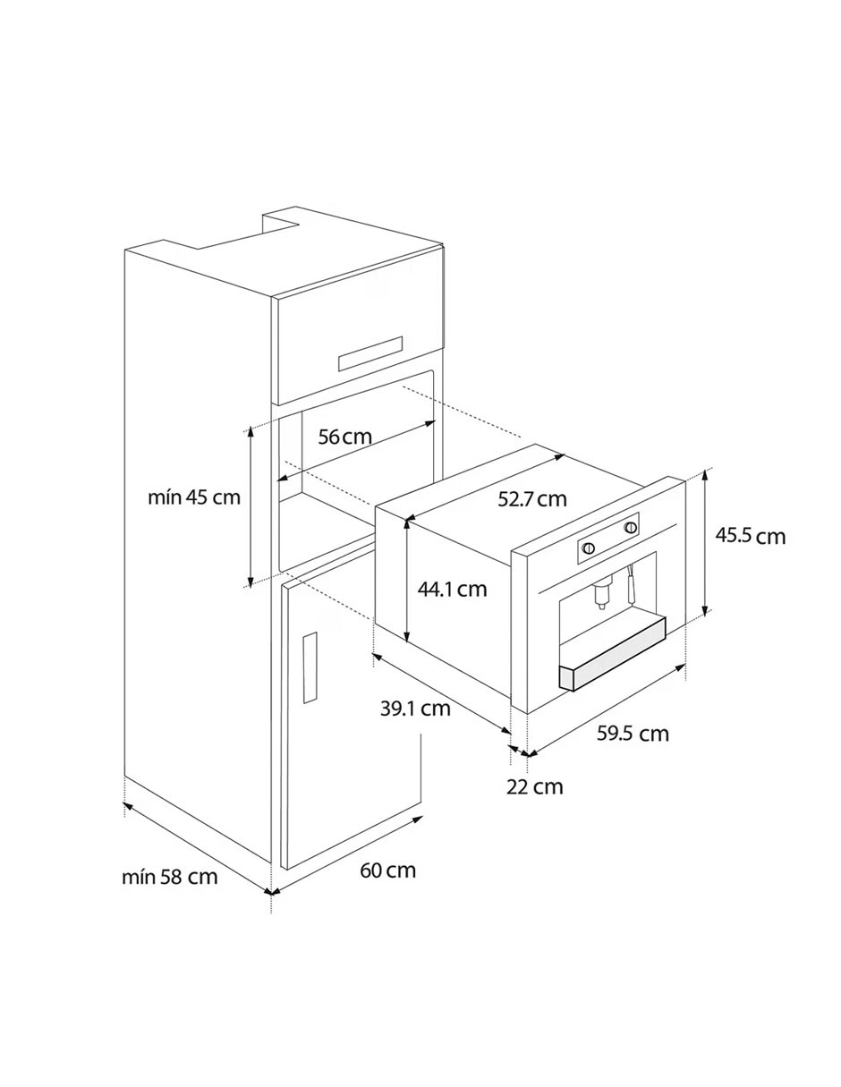 Cava de vinos Teka CLC 855 GM BK RV 51 capacidad 55 botellas