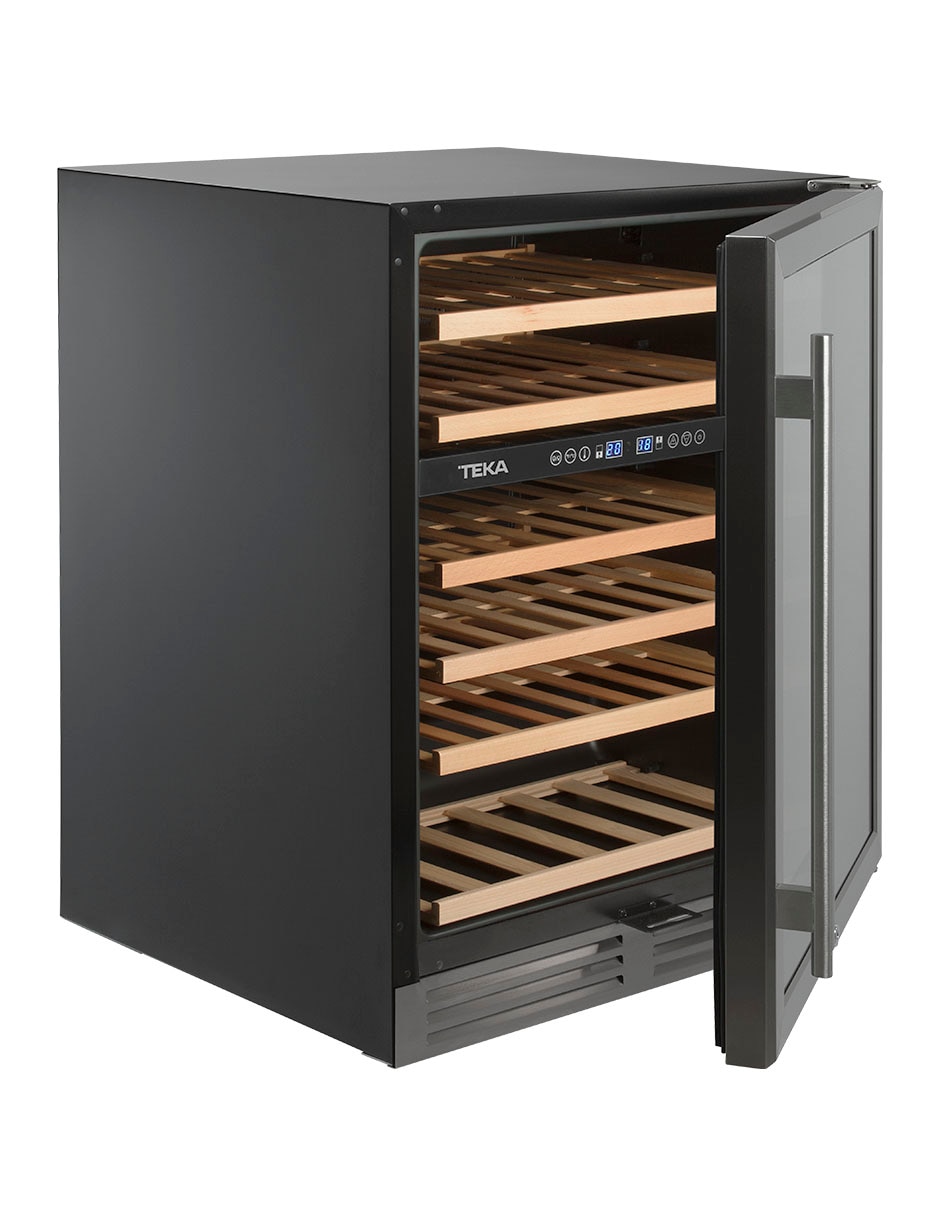 Cava de vinos Teka CLC 855 GM BK RV 51 capacidad 55 botellas