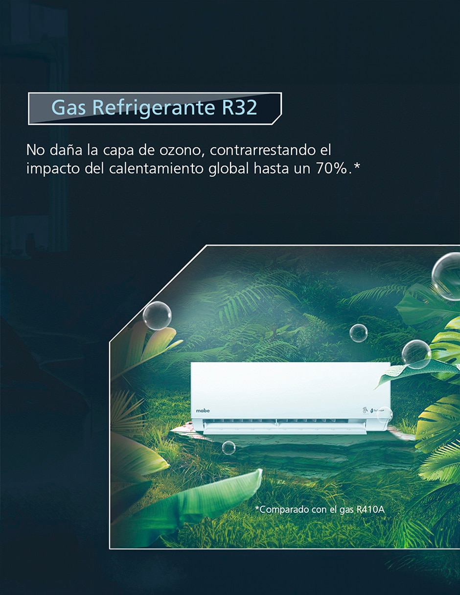 Aire acondicionado mini split inverter Mabe Inverter frío y calor 12000 btu MMI12HABWCA32BM2 115 v