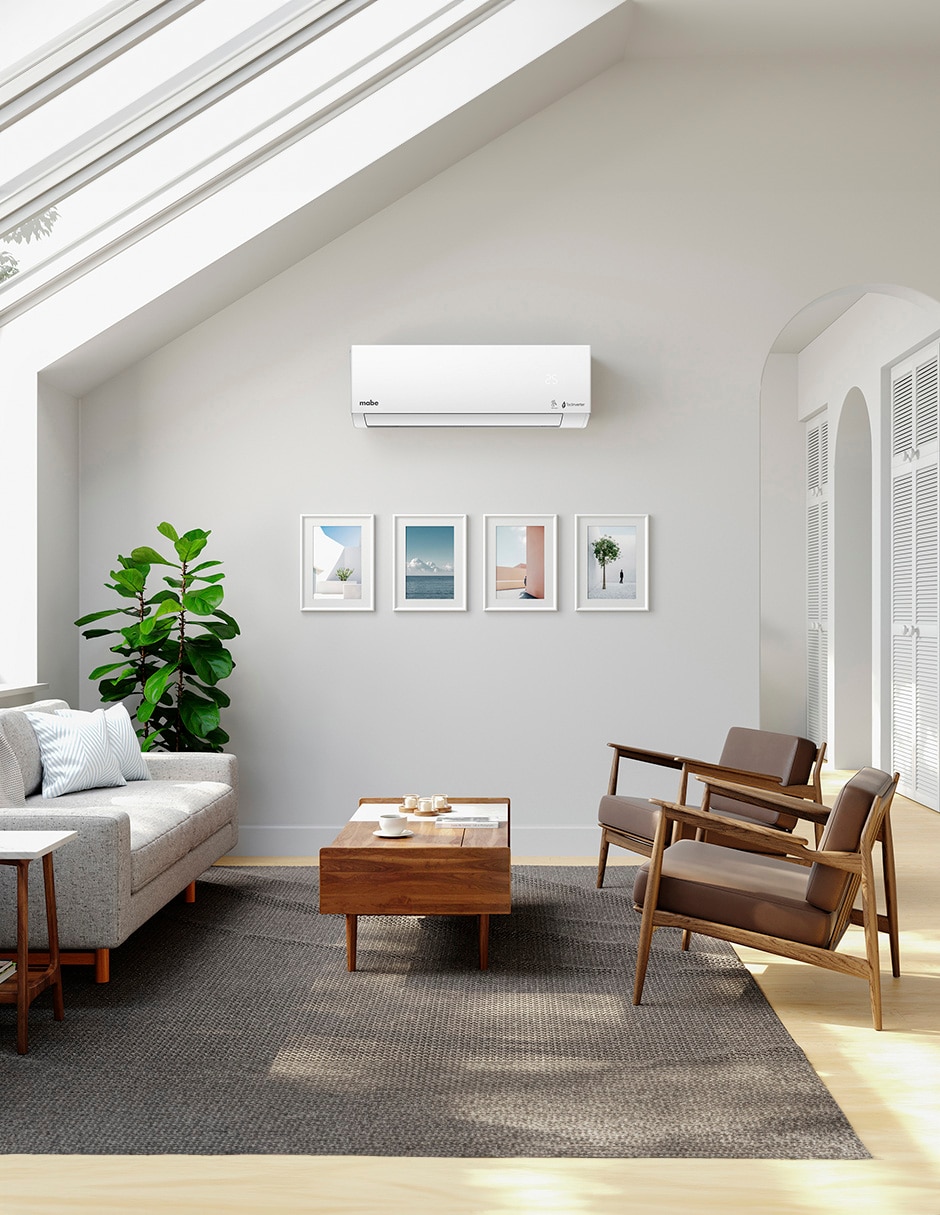 Aire acondicionado mini split inverter Mabe Inverter frío y calor 12000 btu MMI12HABWCA32BM2 115 v