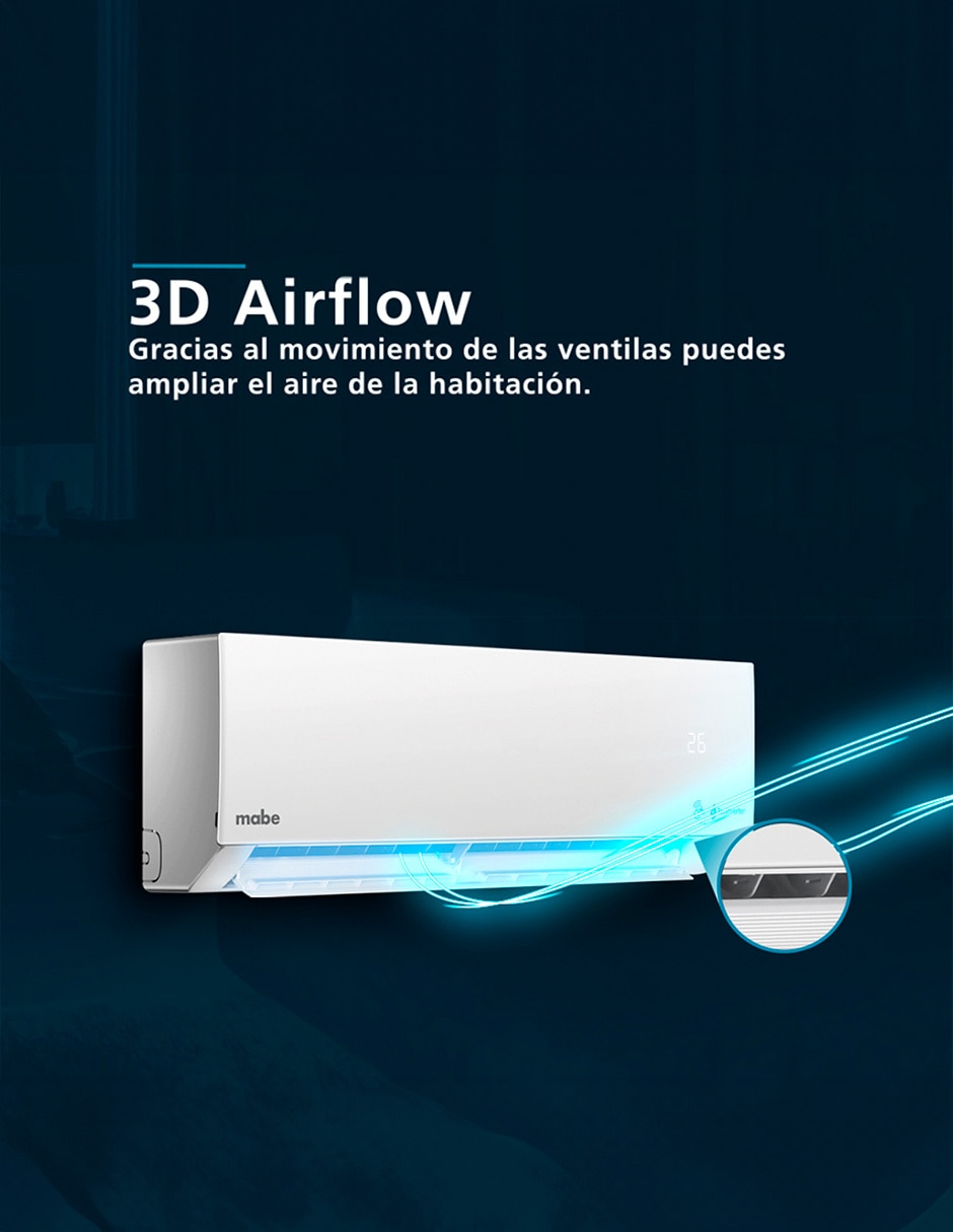 Aire acondicionado mini split inverter frío 12000 BTU MMI12CDBWCA32BM2 220 V 2